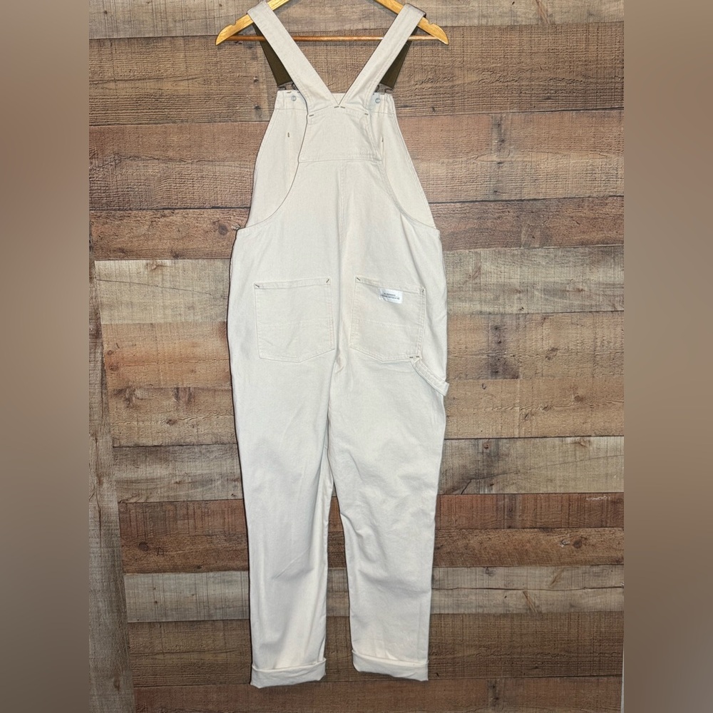 REI Co-op Overalls Women’s Trailsmith Canvas Size 6 Cream Double Knee Bibs Gorp - Picture 2 of 10